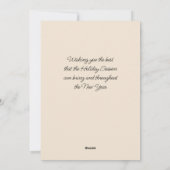 Victoriaanse Kerstboom met Huiselijke Inrichting Feestdagenkaart (Achterkant)