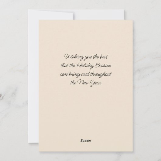 Victoriaanse Kerstboom met Huiselijke Inrichting Feestdagenkaart (Achterkant)