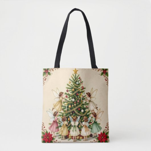 Victoriaanse Kerstelfenverzameling Tote Bag (Voorkant)