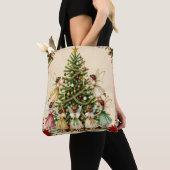 Victoriaanse Kerstelfenverzameling Tote Bag (Dichtbij)