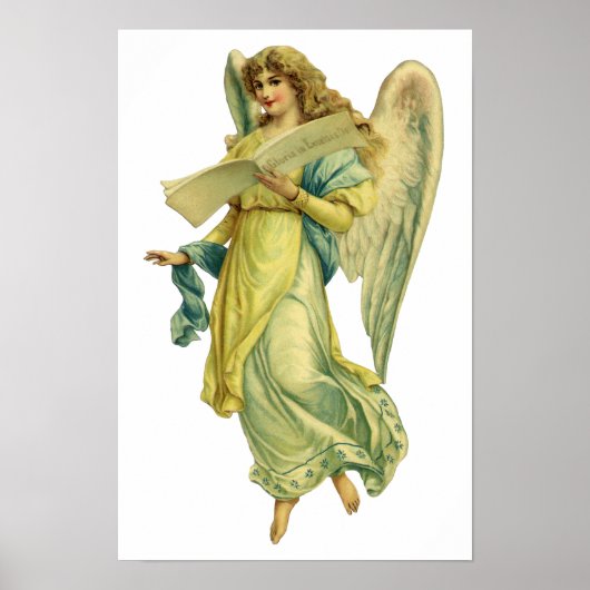 Victoriaanse Kerstengel, Gloria in Excelsis Deo Poster (Voorkant)
