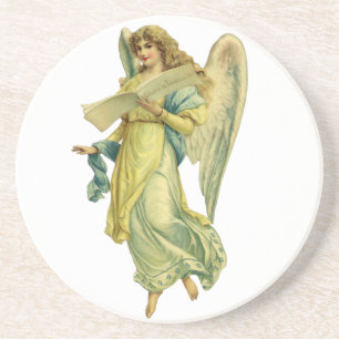 Victoriaanse Kerstengel, Gloria in Excelsis Deo Zandsteen Onderzetter