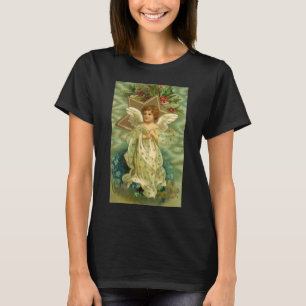 Victoriaanse Kerstengel met Vintage Gouden Ster T-shirt