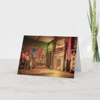 Victoriaanse Kerstkaart in oude stijl Feestdagen Kaart