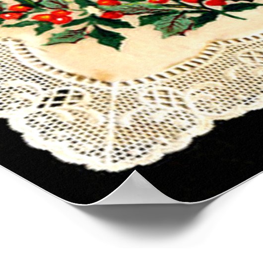 Victoriaanse kerstkaart poster (Hoek)