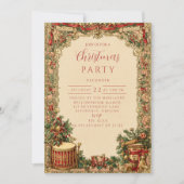 Victoriaanse Kerstkrans Kerstmis Kaart (Voorkant)