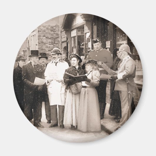 VICTORIAANSE KERSTLIEDJESZANGERS MAGNEET (Voorkant)