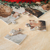 Victoriaanse Kerstman aan de telefoon met kinderen Legpuzzel (Zijkant)