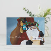 Victoriaanse Kerstman  Kaart (Staand voorkant)