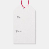 Victoriaanse Kerstman Kerst Collage Antiek Cadeaulabel (Achterkant)