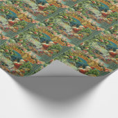Victoriaanse Kerstman Kerst Collage Antiek Cadeaupapier (Hoek)