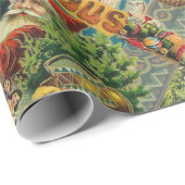 Victoriaanse Kerstman Kerst Collage Antiek Cadeaupapier (Rol Hoek)