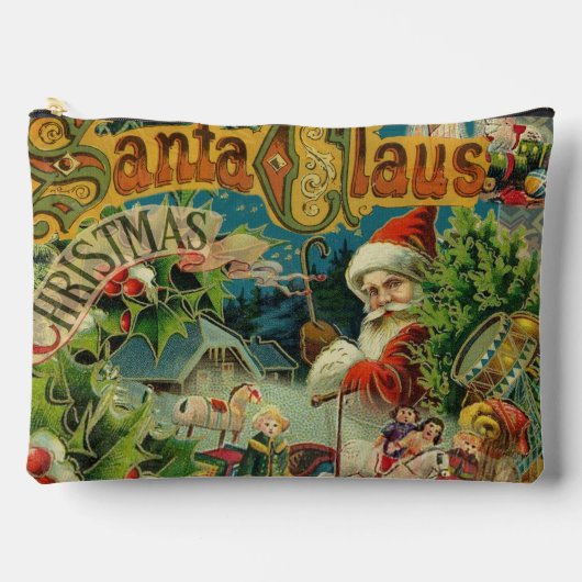 Victoriaanse Kerstman Kerst Collage Antiek Etui (Voorkant)