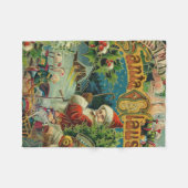 Victoriaanse Kerstman Kerst Collage Antiek Fleece Deken (Voorkant (Horizontaal))