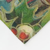 Victoriaanse Kerstman Kerst Collage Antiek Fleece Deken (Hoek)