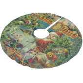 Victoriaanse Kerstman Kerst Collage Antiek Kerstboom Rok (Gekanteld)