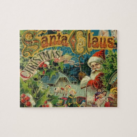 Victoriaanse Kerstman Kerst Collage Antiek Legpuzzel (Horizontaal)