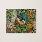 Victoriaanse Kerstman Kerst Collage Antiek Legpuzzel (Horizontaal)