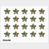 Victoriaanse Kerstman Kerst Collage Antiek Ster Sticker (Vel)