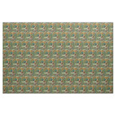 Victoriaanse Kerstman Kerst Collage Antiek Stof (Yard (91,4 cm))