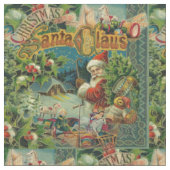 Victoriaanse Kerstman Kerst Collage Antiek Stof (Close Up)