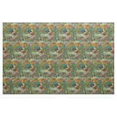 Victoriaanse Kerstman Kerst Collage Antiek Stof (Fat Quarter)