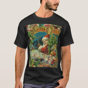 Victoriaanse Kerstman Kerst Collage Antiek T-shirt