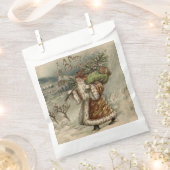 Victoriaanse Kerstman met kerstboom Bedankzakje (Geknipt)
