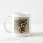 Victoriaanse Kerstman met kerstboom Koffiemok (Links)