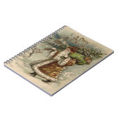 Victoriaanse Kerstman met kerstboom Notitieboek (Linkerzijde)