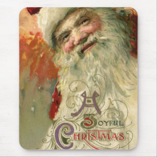 Victoriaanse Kerstman Portret, Vintage Kerstmis Muismat