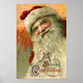 Victoriaanse Kerstman Portret, Vintage Kerstmis Poster (Voorkant)