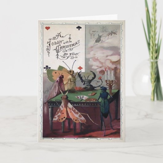 Victoriaanse Kerstmis Bugs Feestdagen Kaart (Voorkant)