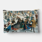 Victoriaanse Kerstmis Central Park Currier & Ives Etui (Achterkant)