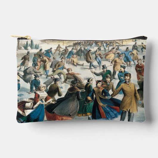 Victoriaanse Kerstmis Central Park Currier & Ives Etui (Voorkant)