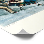 Victoriaanse Kerstmis Central Park Currier & Ives Poster (Hoek)