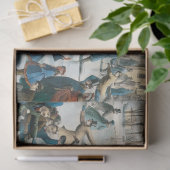 Victoriaanse Kerstmis Central Park Currier & Ives Tissuepapier (Geschenk)