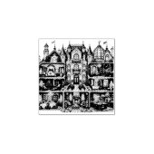 Victoriaanse Kerstpoppenhuis Stempel (Afrduk)