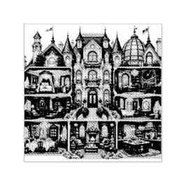 Victoriaanse Kerstpoppenhuis Stempel
