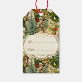 Victoriaanse Kerstpracht Cadeaulabel