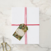 Victoriaanse Kerstpracht Cadeaulabel (Met Touw)