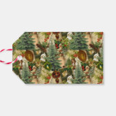 Victoriaanse Kerstpracht Cadeaulabel (Achterkant Horizontaal)