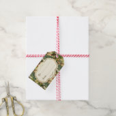 Victoriaanse Kerstpracht Cadeaulabel (Met Touw)