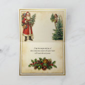 Victoriaanse Kerstpracht Feestdagen Kaart (Binnen)