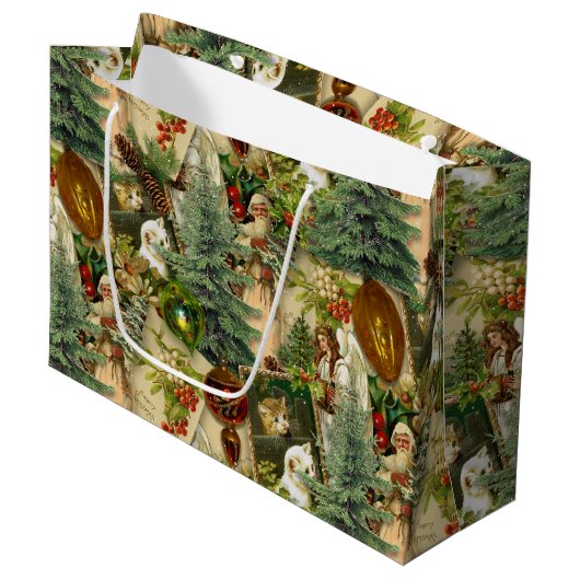 Victoriaanse Kerstpracht Groot Cadeauzakje (Voorkant Gekanteld)