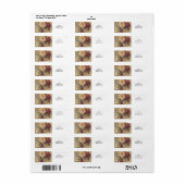 Victoriaanse Kerstrozen Retouradreslabel Etiket (Full Sheet)