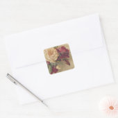 Victoriaanse Kerstrozen Sticker (Envelop)
