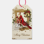 Victoriaanse Kerstschat Collage Cadeaulabel (Achterkant)