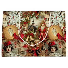 Victoriaanse Kerstschat Collage Groot Cadeauzakje