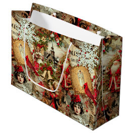 Victoriaanse Kerstschat Collage Groot Cadeauzakje